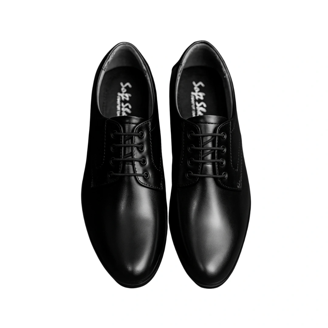 Soft Comfort_ Classic Black Derby Shoes