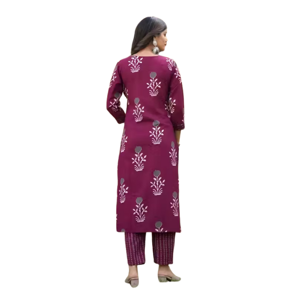 Women Printed A line Kurta Set With dupatta-1