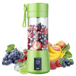 MahaKart Portable USB Rechargeable Blender | 6 Blade Juicer Blender with Built-in 380ml Jar | Smoothie Maker for Shakes, Juices and Protein Drinks | Lightweight Cordless Mixer Bottle (Multicolor)